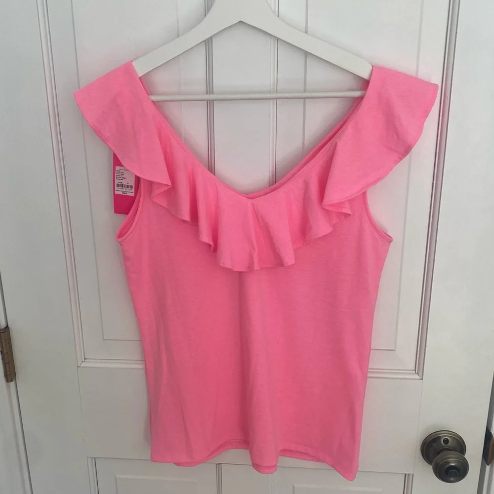 NWT - Lilly Pulitzer Alessa Top, Pelican Pink, size Small - Picture 3 of 7